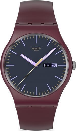 SWATCH HODINKY SO29R707 BURGUNDY BERRY  - 1