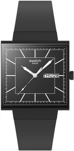 SWATCH HODINKY SO34B701 WHAT IF…BLACKAGAIN?  - 1