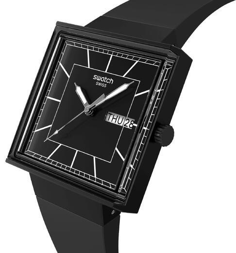 SWATCH HODINKY SO34B701 WHAT IF…BLACKAGAIN?  - 3