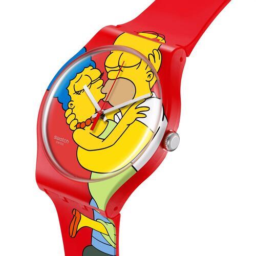 SWATCH HODINKY SO29Z120 SWEET EMBRACE, THE SIMPSONS  - 3